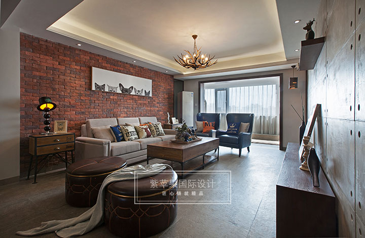 loft客厅装修实景图