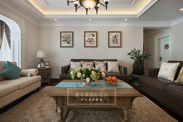 简美客厅沙发背景墙