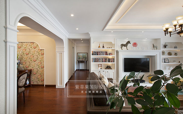 简美客厅电视背景墙